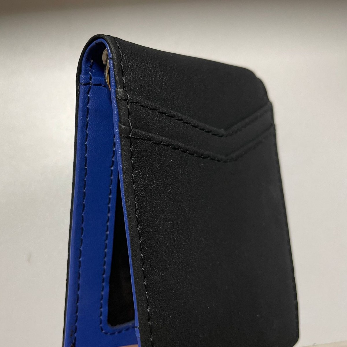 Directo DE FÁBRICA DE Amazon titular de la tarjeta de cuero genuino titular de la tarjeta de oro americano clip RFID anti-robo cepillo