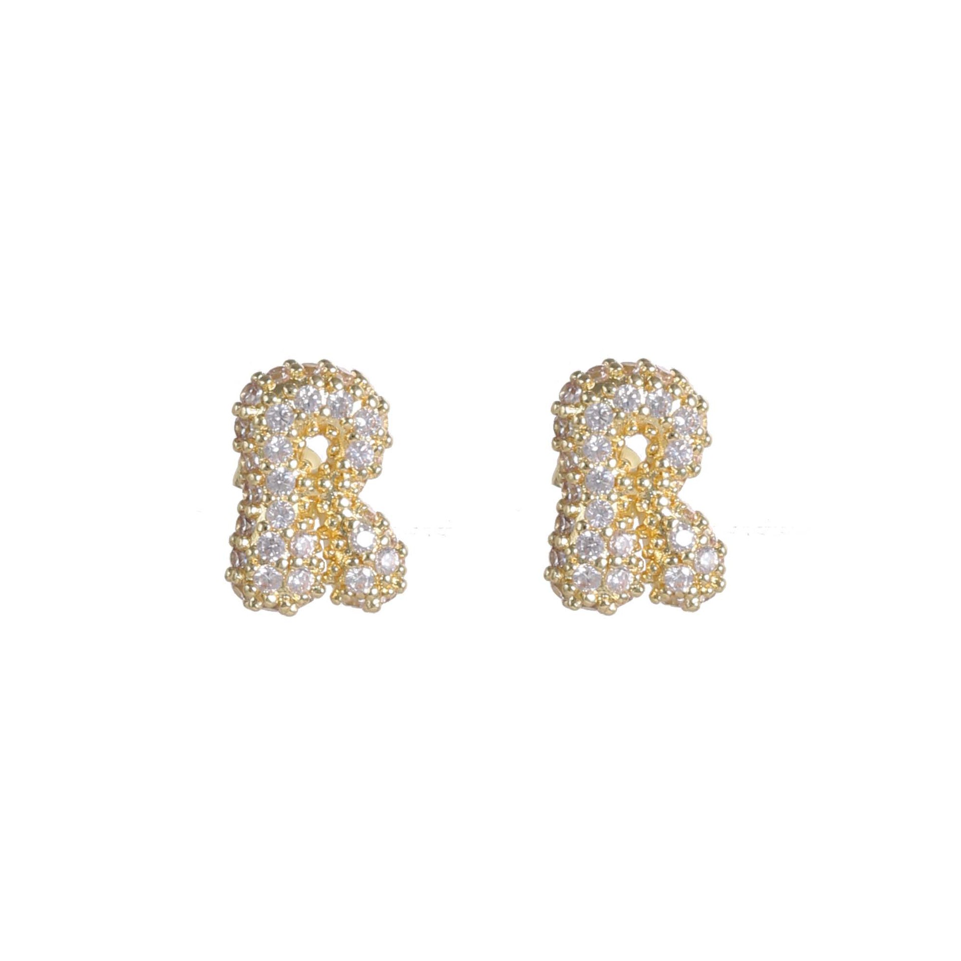 6g Weight Copper Ear Needle Material Ear Studs Classification 1 Pair Quantity Daily Occasion Copper Material Letter Pattern All Seasons Season Women's Gender Plating Design Classic Style Style 1 Pair Classic Style Letter Plating Copper Ear Studs 23