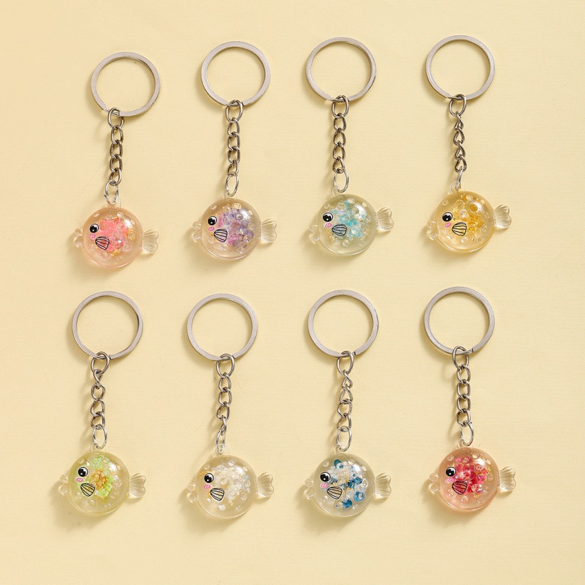 9g Weight Keychain Classification 1 Piece Quantity Daily Occasion Resin Material Fish Pattern Unisex Gender Cute Style 1 Piece Cute Fish Resin Unisex Keychain 2
