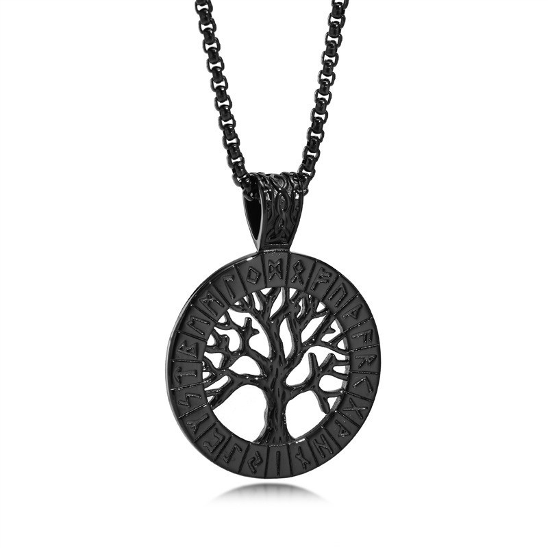 IG Style Modern Style Cool Style Life Tree Zinc Alloy Plating Unisex Pendant Necklace 1 Piece display picture 4