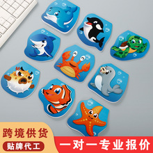 卡通海洋动物便携式笔记本批发跨境外贸供货小丑鱼鲨鱼封面笔记本