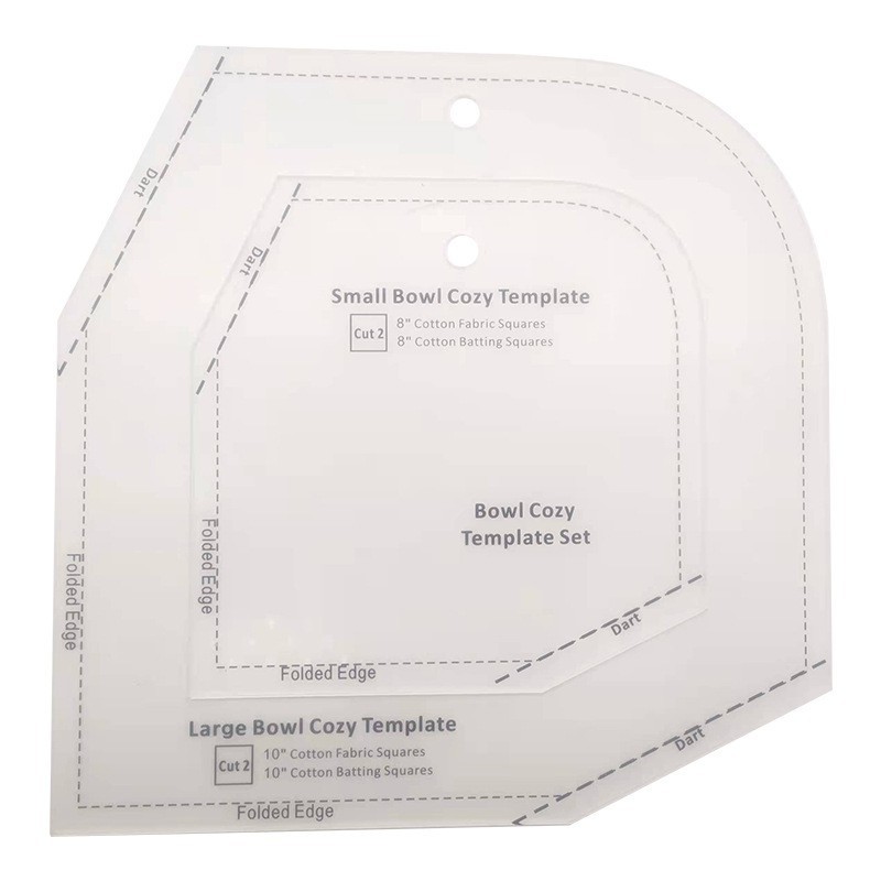 Diseño de prendas de vestir acrílico 90 ° regla de costura de tela de corte de tela doble regla de patrón de tela de corte
