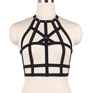 Jianhong Apparel Cross-border E-commerce Hanging Neck Attractive Backless Chest Cross-binding Sentiment Harness Underwear O0095