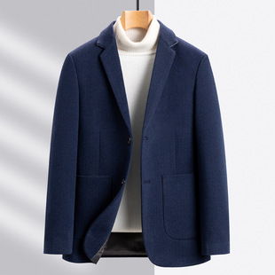 Woolen Suit Jacket Men's 2025 Spring & Fall New Casual Suit Trendyy Fashion Men's Woolen Outwear