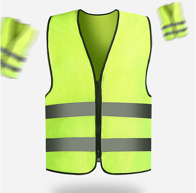 chaleco reflectante chaleco de construcción fluorescente sanitario trabajador construcción de seguridad nocturna ropa chaqueta de viaje nocturno fijo