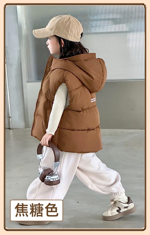 儿童羽绒棉马甲冬季新款男女童宝宝棉衣婴儿洋气保暖童装棉服背心|undefined