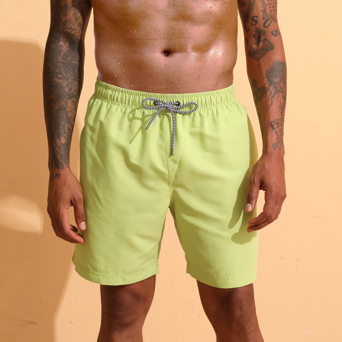 European Size Ready-Made Men's Beach Pants Lined Loose Quick-Drying Surfing Swimming Trunks Large Size Summer Men's Shorts