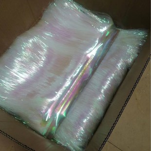 Gold and Silver Aluminum Foil Punched and Cut into Scattered Shredded Paper Silk Transparent Pink and White Laser Rain Silk Flat Ribbon Fantasy Blue Orange Yellow Silk Crafts