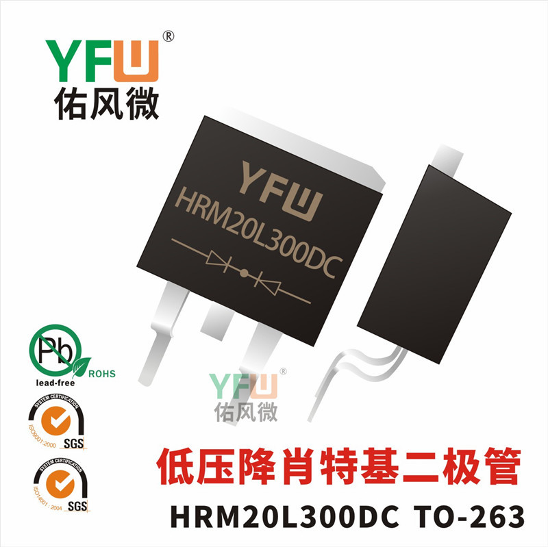 低压降肖特基二极管HRM20L300DC TO-263封装 YFW/佑风微品牌