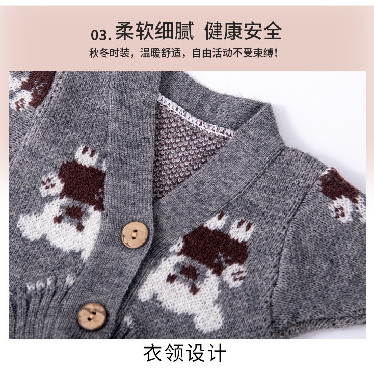 秋冬犬服、クマセーターカーディガン、厚手テディ、コーギー、猫、小型犬ペット服