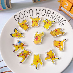 新款可愛比卡丘動漫卡通亞克力服裝配飾品女別針個性胸針徽章批發