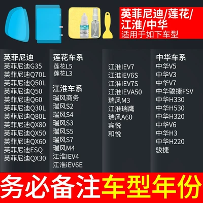 Mirror Automatic Anti-High Beam — Rearview mirror rainproof sticker - infinitilotusjianghuaichinese-only-send-side-window-hand-mask-5-pieces-in-total