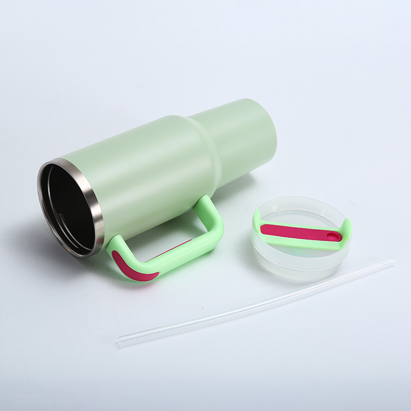 Taza de automóvil de acero inoxidable de 40oz de segunda generación transfronteriza cuidadosamente seleccionada taza de mango de vacío de gran capacidad taza de aislamiento de automóvil al aire libre