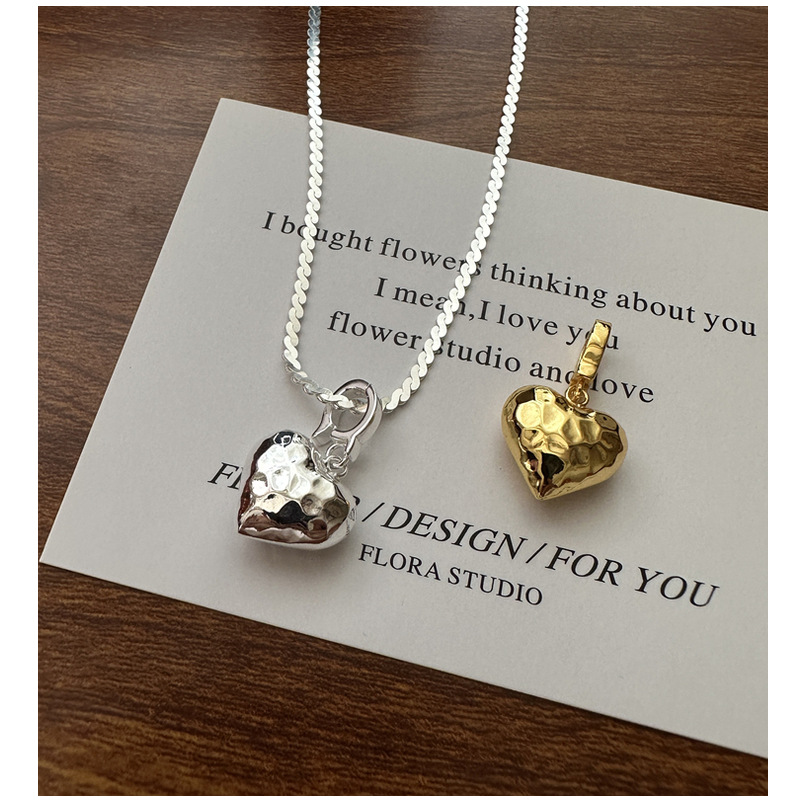 Pendant Jewelry Making Type 1 Piece 925 Sterling Silver Heart Shape Pendant