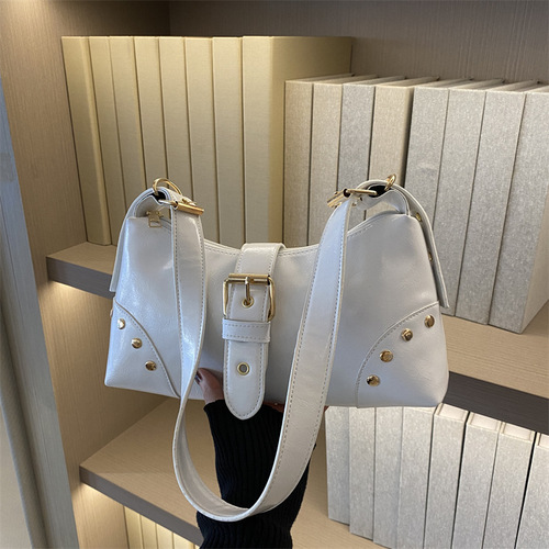 Simple Retro Armpit Bag 2025 New Fashion Trendy Casual Single Shoulder Bag Internet Famous Quality Crossbody Women's Bag 