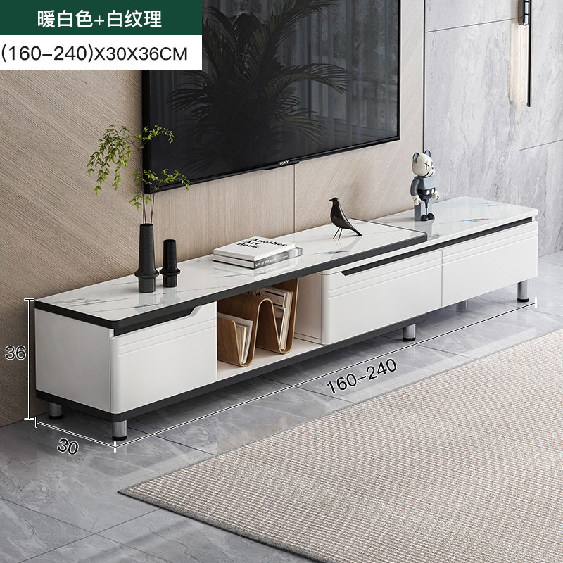 TV gabinete mesa de café combinación pequeño apartamento sala de estar TV gabinete simple moderno nórdico retráctil Luz de lujo TV gabinete