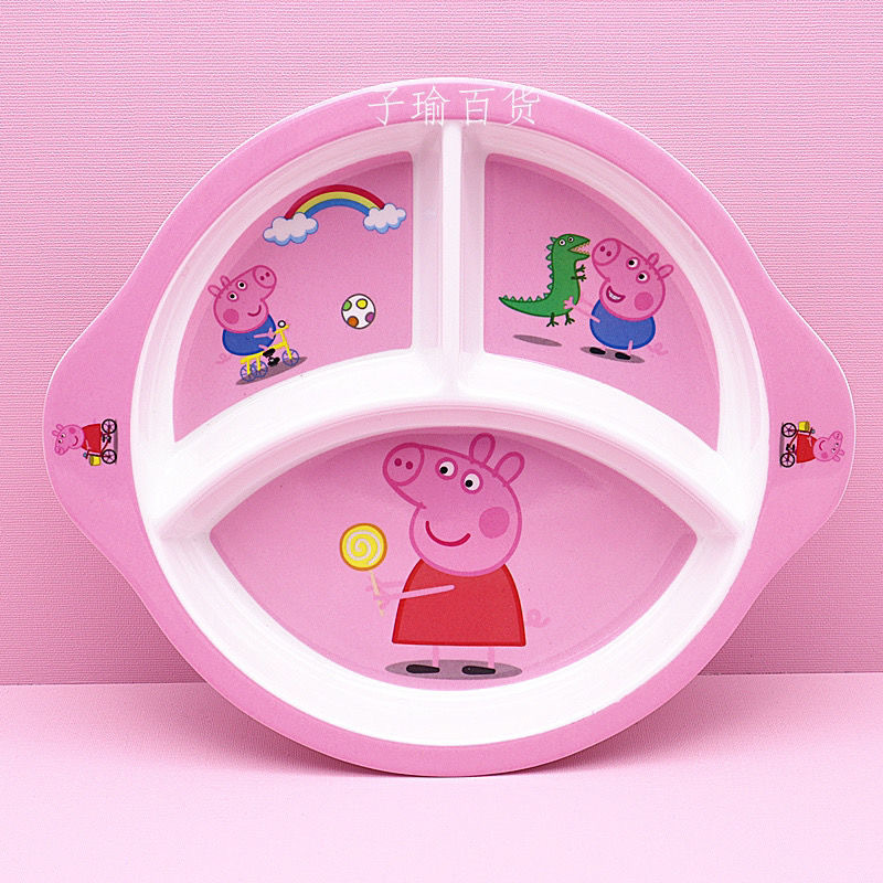 元のメーカーの卸売り膜の中で子供の段の食事の皿の円形の多格の子供の食器の3段の4段の食事の皿を貼ります。