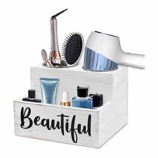 Customized Bathroom Shelf Divided Toiletries Storage Rack Desktop Storage Box Hair Dryer Storage