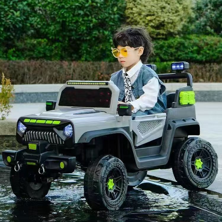 Carro eléctrico para niños, vehículo todoterreno de 4 ruedas, coche de juguete de control remoto para bebés de 1 - 8 años, coche de carga para adultos image 3