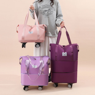 Travel Bag Large Capacity Portable Large Capacity Pulley Waterproof Luggage Bag for Production Storage Short-distance Travel Bag