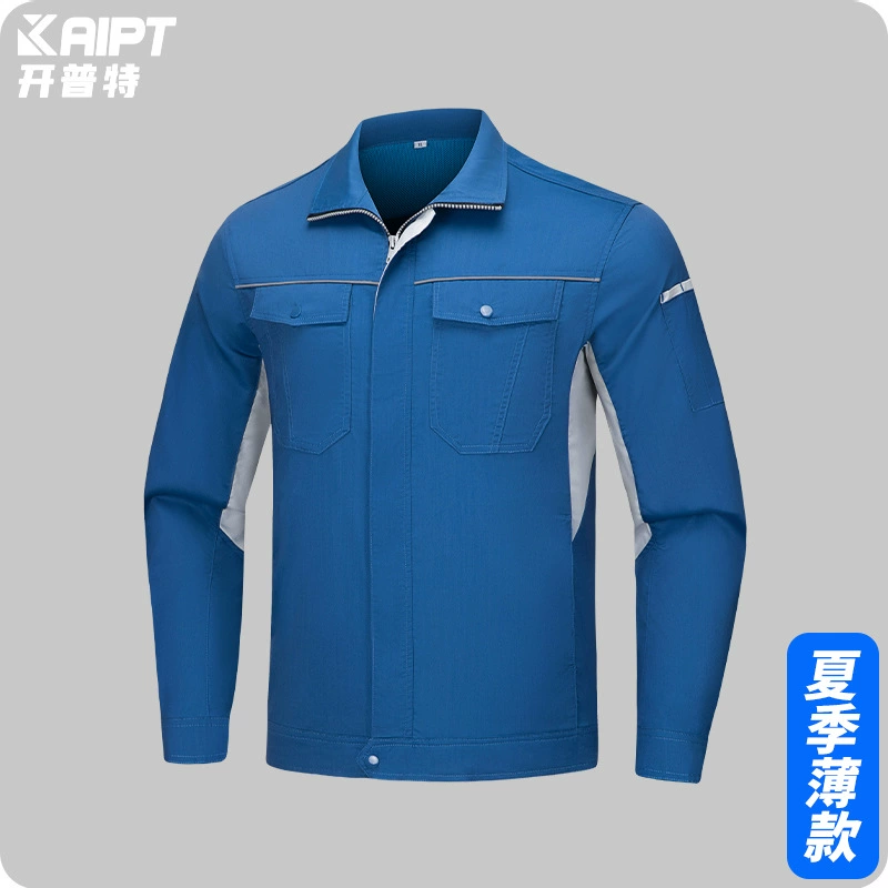 Трансграничная рабочая одежда Летняя тонкая куртка с длинными рукавами мужская полиэстер хлопковая дышащая мастерская