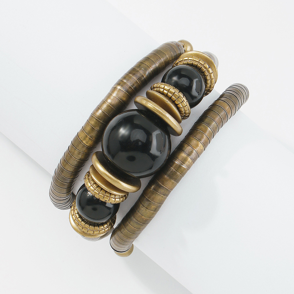 Bohemian Multi-layer Snake Bone Shape Turquoise Bracelet display picture 7