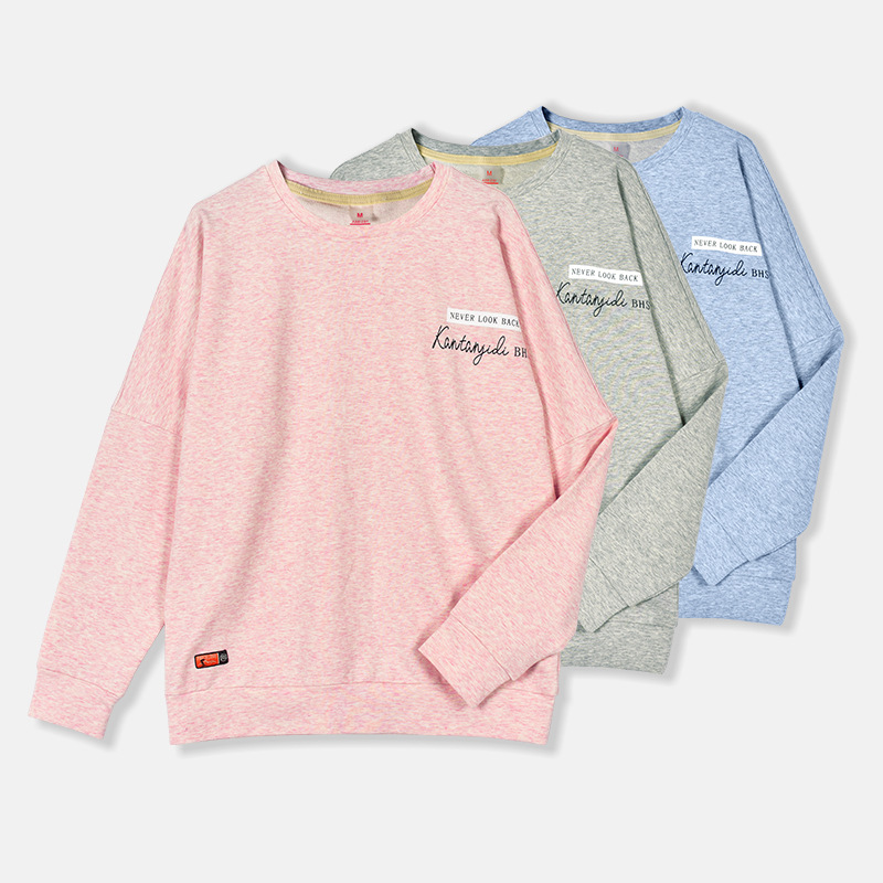 Sports autumn keep warm sweatshirt for leisure with a round collar