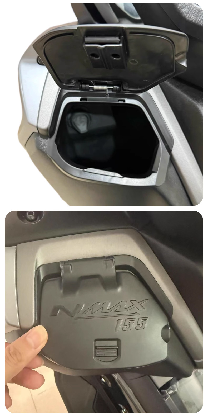 Suitable for Yamaha Nmax155 Modified Front Storage Box Cover Rainproof and Dustproof Rechargeable Functional Decorative Cover