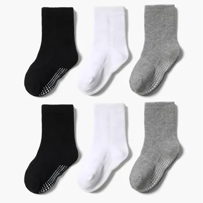 Wholesale Customized Baby Infant Newborn Cotton Non-Slip Soft Basic Slippers Socks