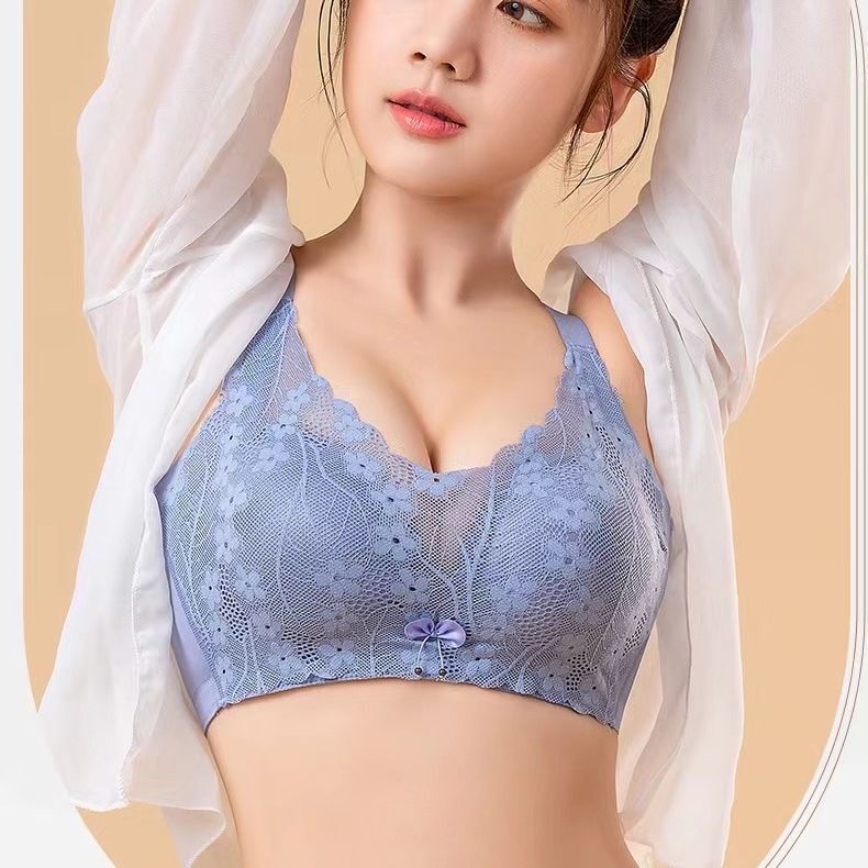 Wanguo flower 7989 wireless breathable small chest push up underwear side boneless upper support AB cup bra female bra