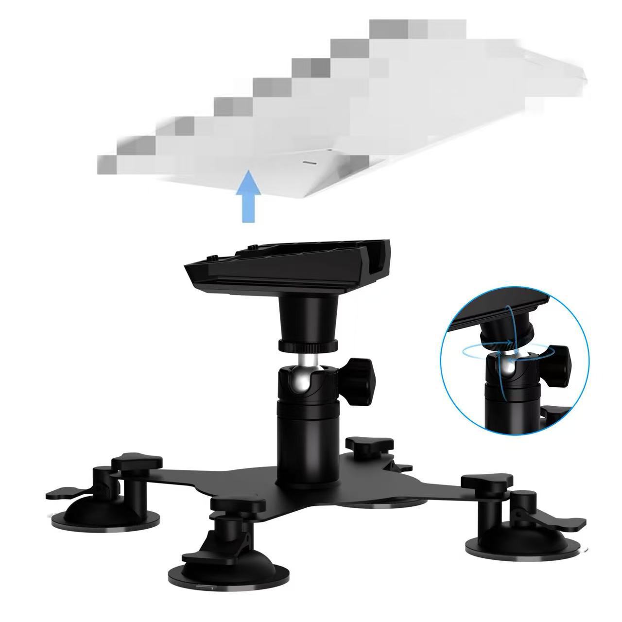 Cross-Border Car Roof Mount with Suction Cup/Magnetic Attachment Suitable for Mini Receiver Brackets, Universal Mount for Cars and Boats
