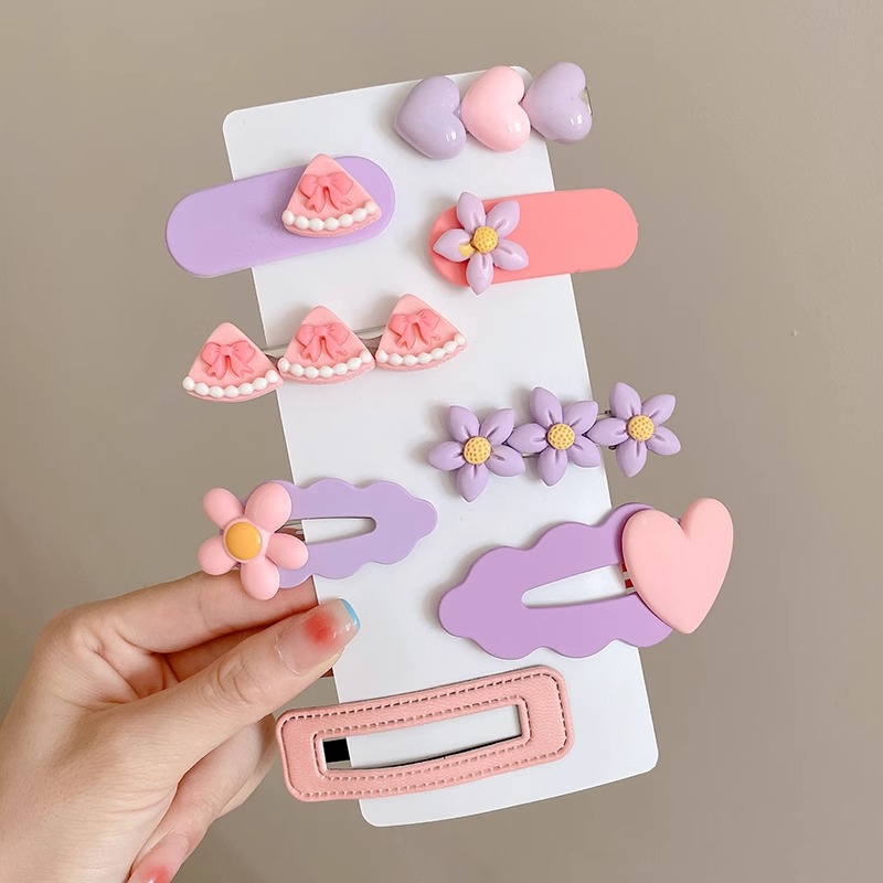 2025 nuevo clip de cabello para niños lindos clip de boca de pato frente clip de frangeo lateral clip de cabello rotos clip de cabello para niñas toque