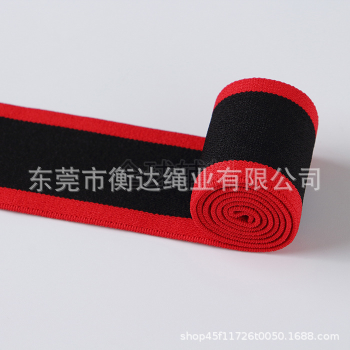 Inventario al por mayor de 4cm rayas de color medio de nylon elástico cintura lateral banda elástica accesorios de ropa
