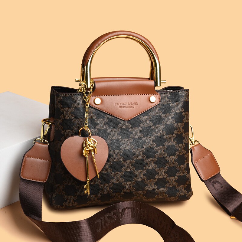 Handbag 2025 New European Style Printed Shoulder Bag Fashionable Large Capacity Portable Crossbody Bag Versatile Tote