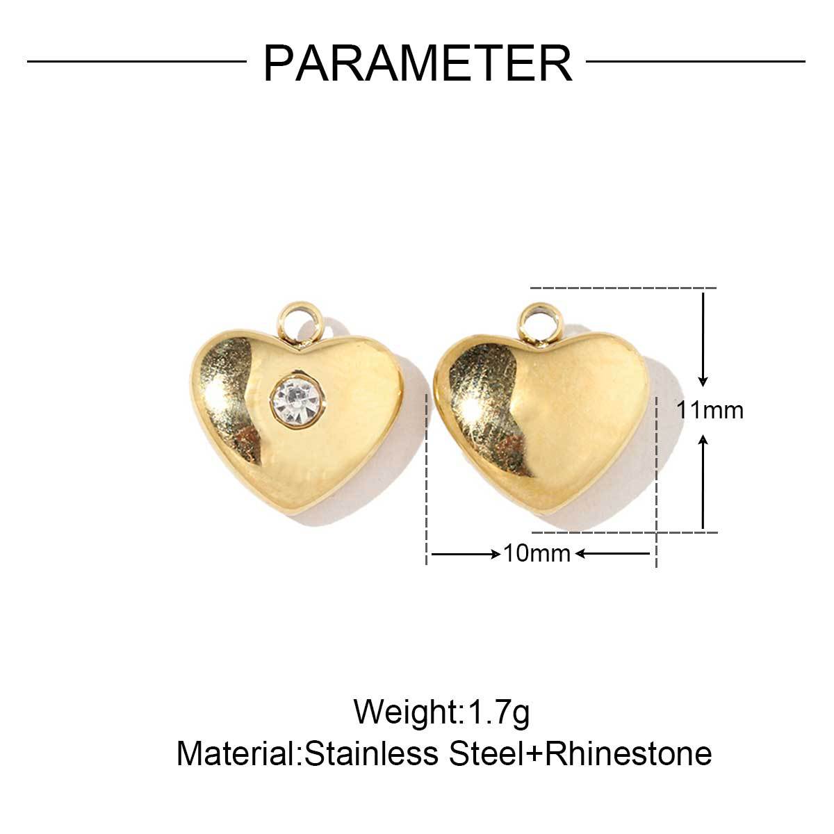 5g Weight Pendant Jewelry Making Type 13*16mm, 14*14mm, 18*18mm Jewelry Making Size DIY Jewelry Accessories Classification 3 PCS/Package Quantity Titanium Steel Material Geometric, Heart Shape Pattern Plating Design Casual, Simple Style, Streetwear Style 3 PCS/Package 13*16mm 14*14mm 18*18mm Titanium Steel Geometric Heart Shape Pendant 21