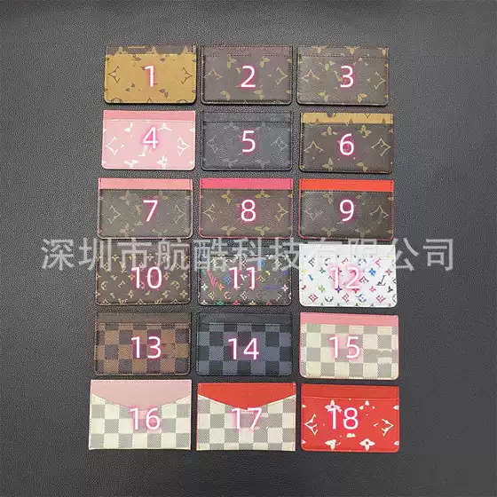 European and American style small card holder classic ultra-thin multi-slot credit card bank card business card fashion mini wallet trendy brand