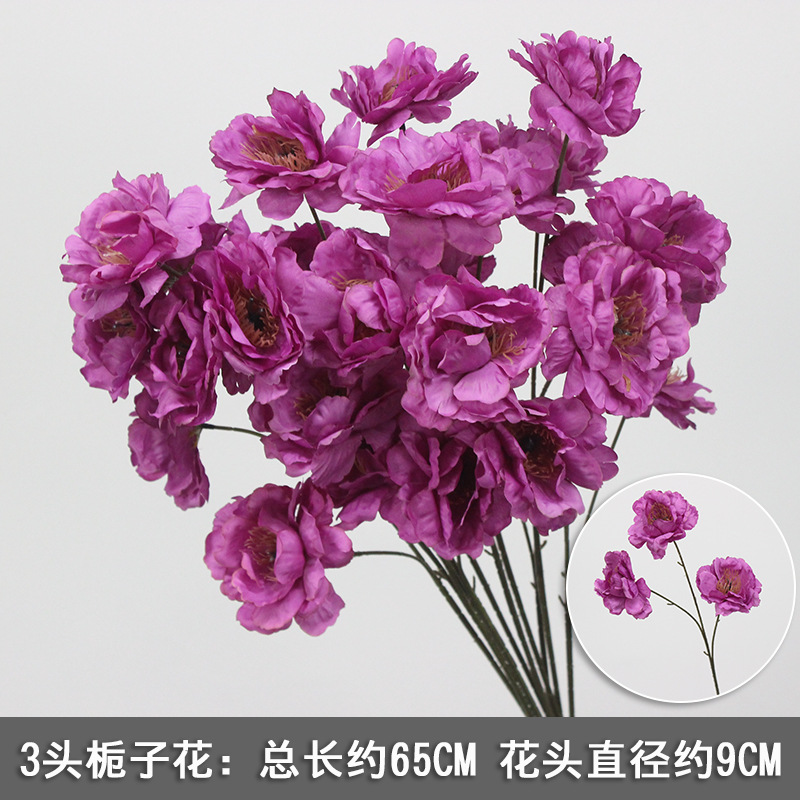 10 ramas floral púrpura imitación floral floral arco floral decoración floral falsa vino floral decoración de boda roja