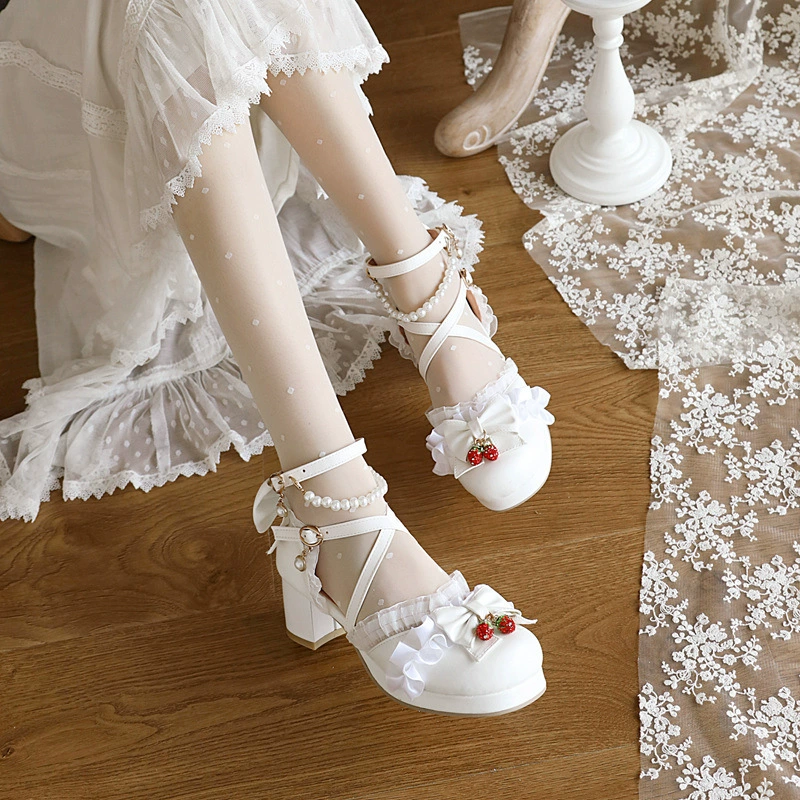 Обувь Лори Сандалии для девочек Обувь принцессы Лолиты Детская Студенческая Летняя обувь на каблуке Лолиты Новинка 2022 г.