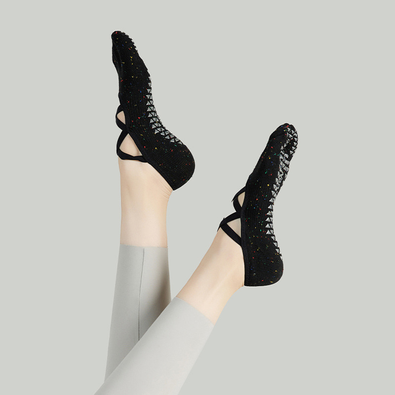 Calcetines de Pilates de cinco dedos para verano, calcetines de yoga para mujer, antideslizantes, específicos para deportes, con correas, de algodón puro, exportación a Japón y Corea.