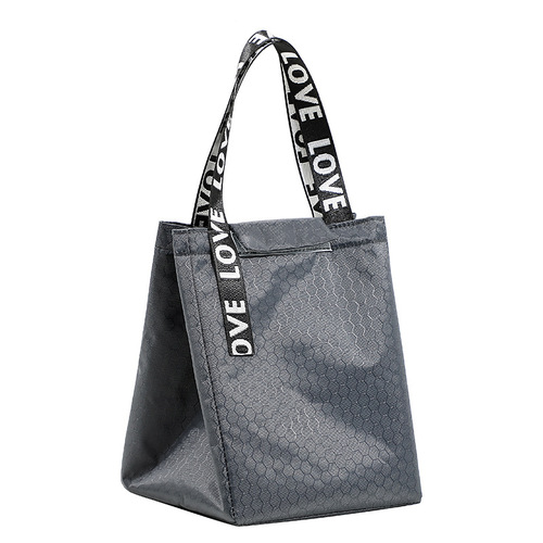 Cross-border best-selling insulated lunch bag with handle for office and lunch, aluminum foil thickened rice box bag, simple bento bag