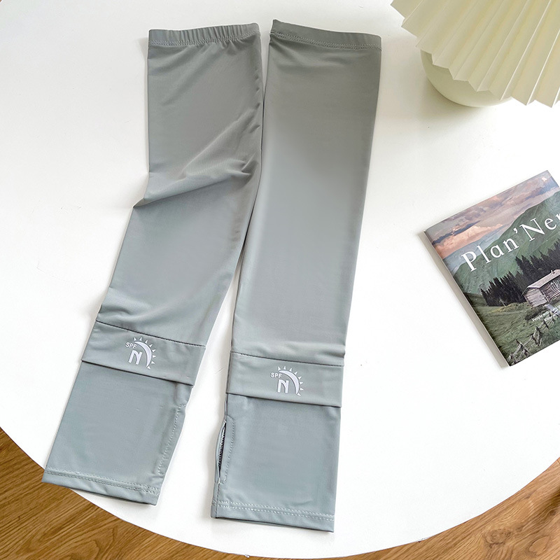 Color sólido deportes protección solar opresleeve verano de las mujeres UV protección conducción al aire libre equitación hielo seda hielo sensación hielo manga brazo protección