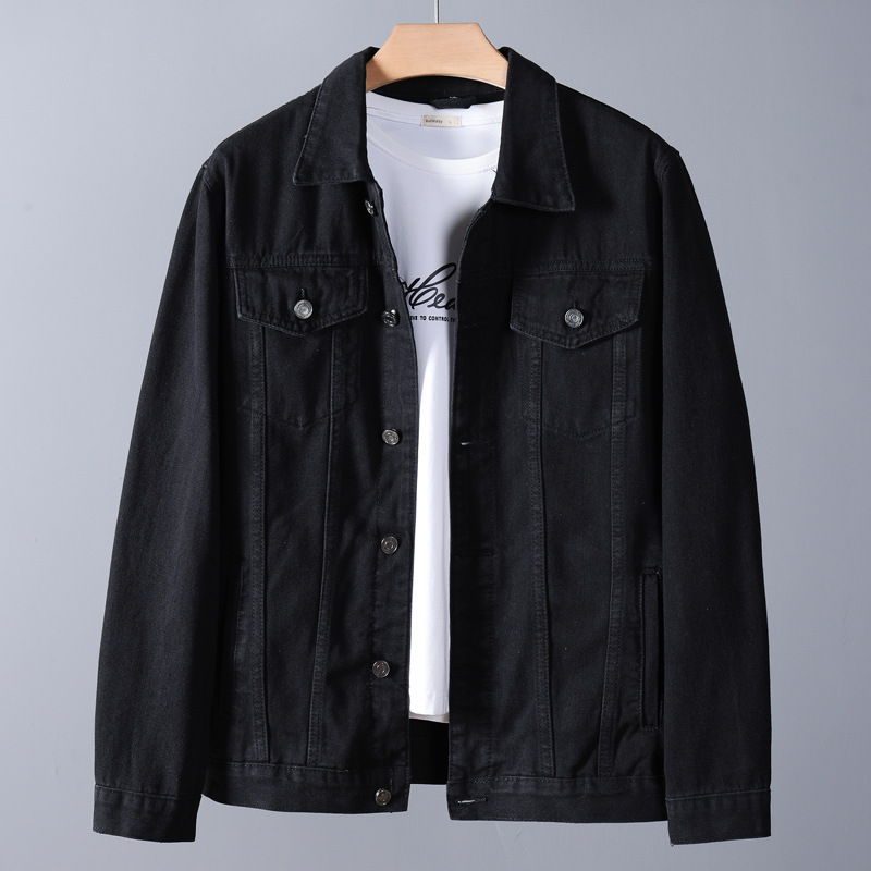 2025 primavera y otoño nueva chaqueta vaquera de marca de moda para hombres suelta de gran tamaño más fácil para combinar chaqueta vaquera de alta calidad para hombres