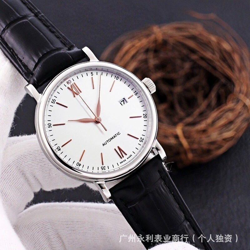 Wanjia Series Fully Automatic Mechanical Three-Hand High-Quality Leather Strap Watch, Fashionable Business Waterproof Men's Wristwatch Wanjia Series Fully Automatic Mechanical Three-Hand High-Quality Leather Strap Watch, Fashionable Business Waterproof Men's Wristwatch