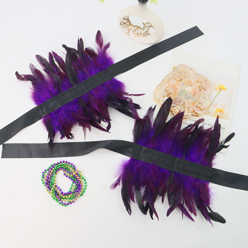 Halloween nuevo Amazon venta caliente plumas juego de baile vestido de gala desfile espectáculo accesorios de vestuario