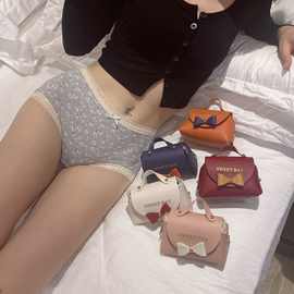 新款VS花漾包包裤性感蕾丝花边三角裤女透气舒适纯棉内裤女