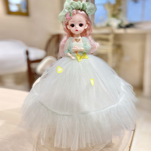 Extra-large single vinyl Barbie doll, 32 cm, Ice Queen Elsa princess, musical and smart, perfect gift for girls.