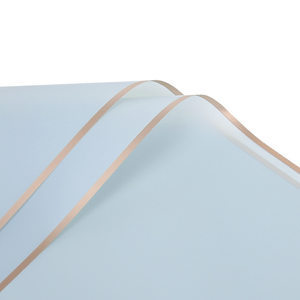 Borde dorado película de gelatina papel mate translúcido papel de embalaje de flores impermeable tienda de flores ramo floral Bolsa De Rosa material de la flor