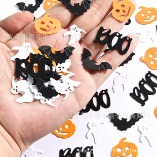 30G-Boo Black Halloween Party Decoration Halloween Bat Ghost Confetti Halloween Table Decoration