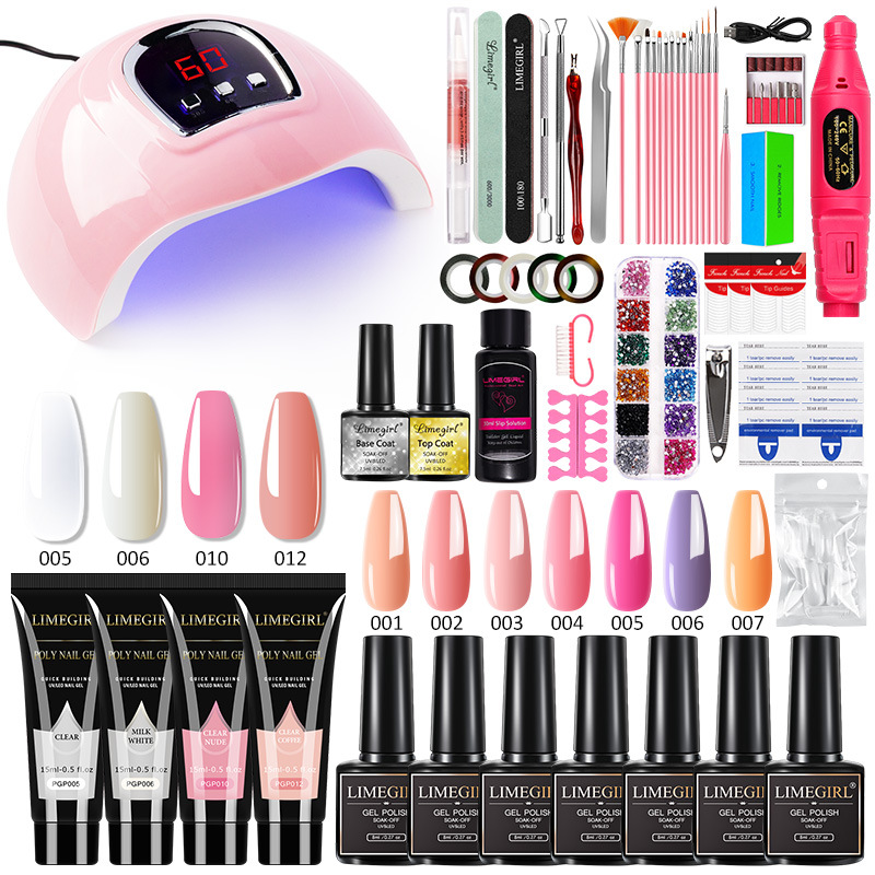 Limagirl transfronteriza extensión de uñas pegamento traje fototerapia esmalte de uñas pegamento traje fábrica de salón de uñas al por mayor