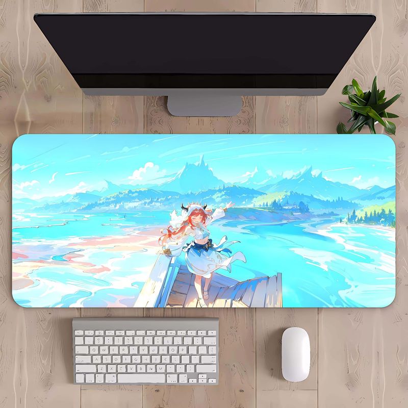 マウスパッド特大山岳風景キーボードパッド特大厚手縁取り大型デスクパッド一件代発|undefined